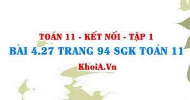 Bài 4.28 trang 94 SGK Toán 11 tập 1 Kết nối tri thức